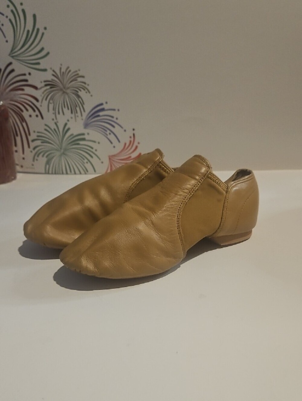 Kids Tan Slip-On Dance Shoes